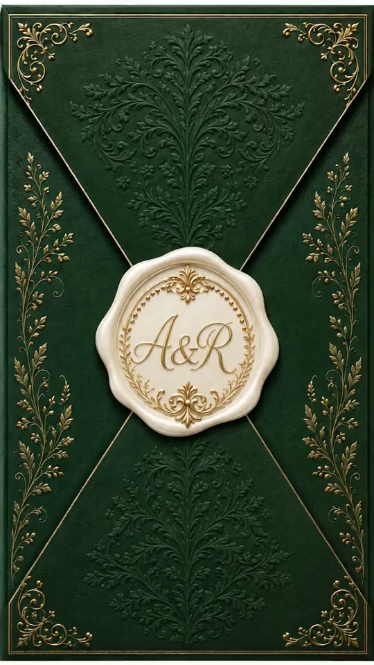 Invitația Royal Emerald, animația de intrare