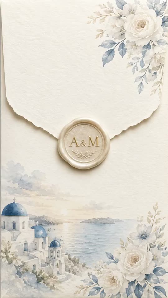 Invitația Santorini Love, animația de intrare