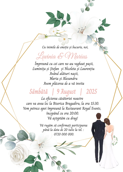 Invitație digitală nunta Just Love 